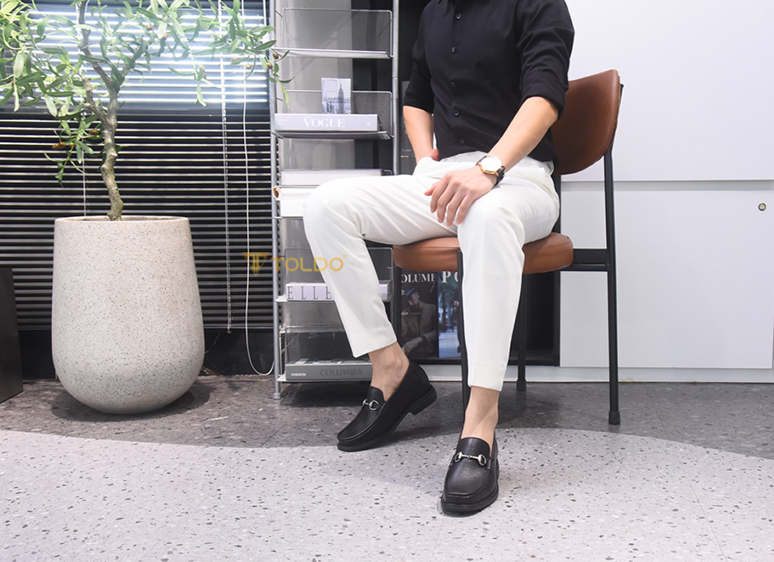 Giày nam cao 8cm siêu nhẹ đế khâu 10